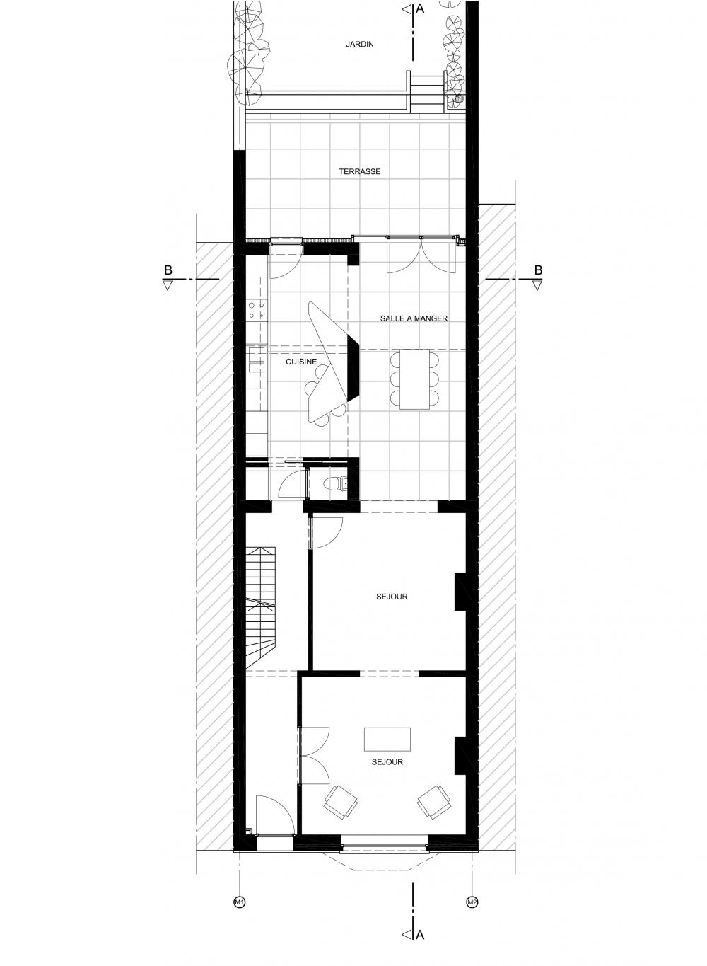 plan du rez-de-chaussée de la maison Anatole France 