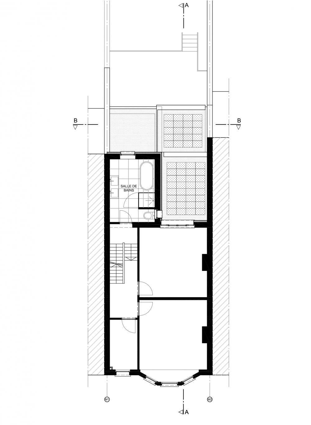 plan du premier étage de la maison Anatole France 