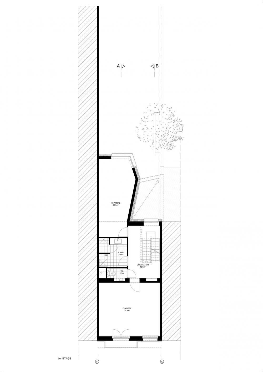 plan du deuxième étage maison hippodrome 
