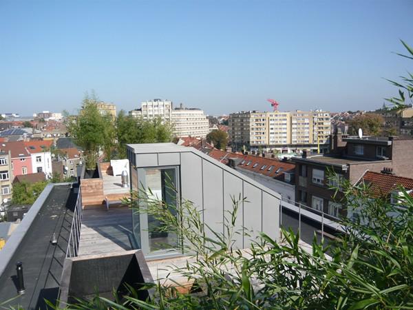 photographie du toit terrasse des logements Vleurgat 