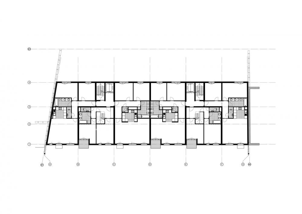 plan d'un étage type des logements Vleurgat